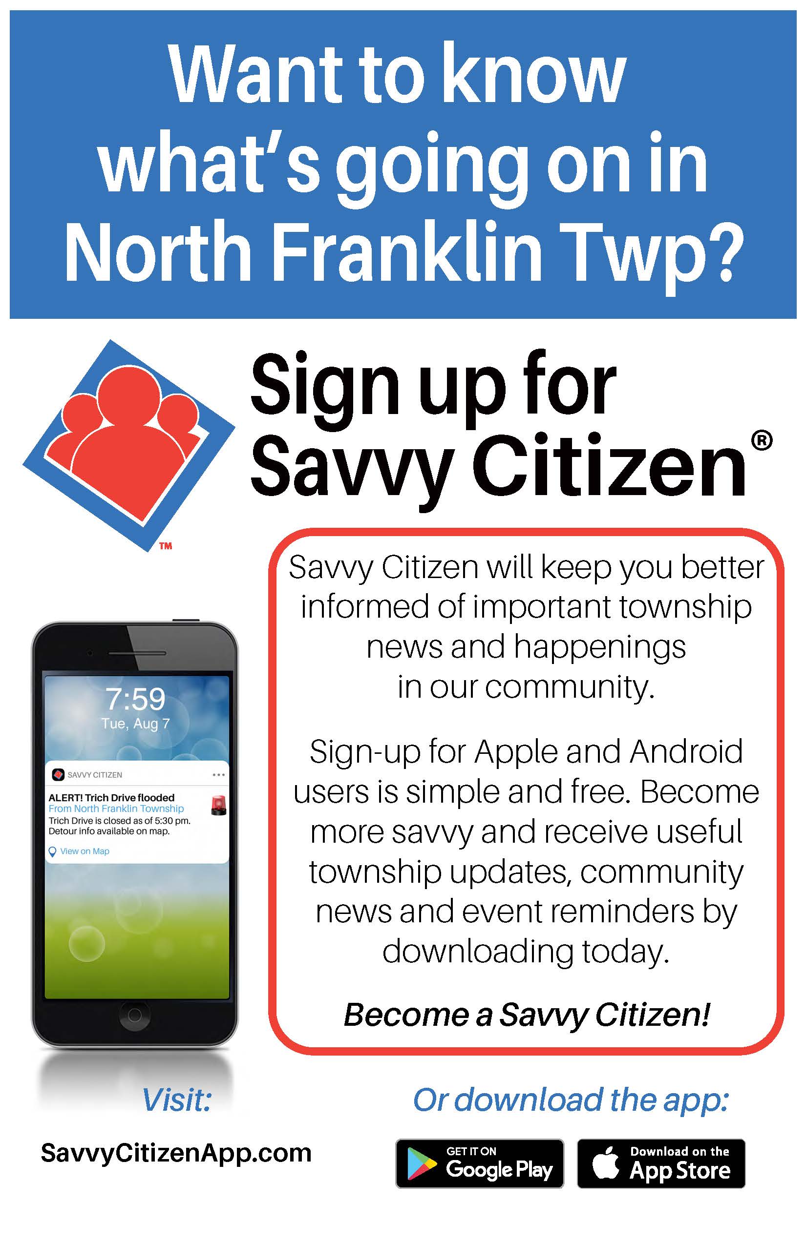 Resident Alert System-Savvy Citizen | North Franklin Township